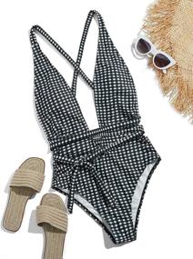 img 2 attached to 🐍 SweatyRocks Women's Snakeskin Swimwear: Stylish Clothing for Swimwear & Cover Ups