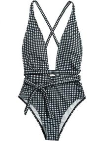 img 4 attached to 🐍 SweatyRocks Women's Snakeskin Swimwear: Stylish Clothing for Swimwear & Cover Ups