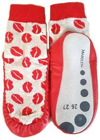 img 3 attached to 👢 Детская кожаная мокасинная туфля Cheese Marilyn для носков и колготок - Одежда