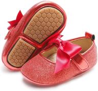 👑 kiderence bowknot princess flats for toddler girls - prewalker shoes logo