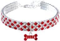 rayminsino diamonds adjustable crystal necklace dogs logo