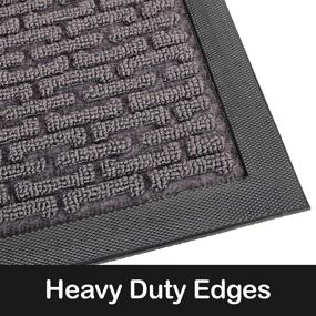 img 3 attached to 🏞️ Sierra Concepts Heavy Duty 2-Pack Front Door Mat - Welcome Rug Doormat - Floor, Indoor Outdoor Entrance Mats, Entryway, Inside Outside Waterproof, Porch, Garage, 30" x 17" Gray Chain-Link Pattern: Durable and Stylish Solution for Enhanced Home Entrances