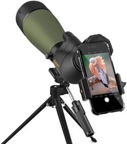 img 3 attached to 🔭 Gosky Spotting Scope 20-60x80 with Tripod, Carrying Bag & Smartphone Adapter – BAK4 Angled Telescope – Waterproof Scope for Target Shooting, Hunting, Bird Watching, Wildlife, Scenery