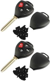 img 2 attached to 🚘 Set of 2 Key Fob Keyless Entry Remote Shell Case & Pad for Toyota Avalon 2008-2013, Camry 2007-2011, Corolla 2008-2013, Venza 2009-2014 (HYQ12BBY, GQ4-29T)