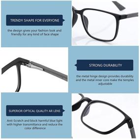 img 3 attached to Enhanced Vision and Performance: 👓 BLUEMOKY Men's Sport Computer Reading Glasses