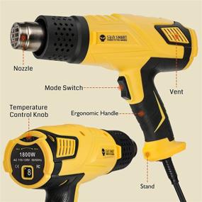 img 3 attached to 🔥 SainSmart Hot Air Gun, 1800W with Dual Temperature (120 °F-1202 °F) Setting - Ideal for Crafts, Epoxy Resin, Shrinking Tubes, PVC Tubing Shaping, Paint Stripping, and Shrink Wrapping