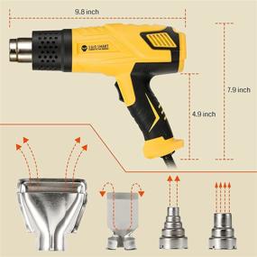 img 1 attached to 🔥 SainSmart Hot Air Gun, 1800W with Dual Temperature (120 °F-1202 °F) Setting - Ideal for Crafts, Epoxy Resin, Shrinking Tubes, PVC Tubing Shaping, Paint Stripping, and Shrink Wrapping