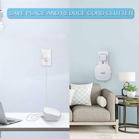 img 2 attached to 🔌 HOLACA Outlet Wall Mount Holder for eero Mesh WiFi Router System (15W Adapter)-Portable Design-Space-Saving, Wire and Screw-Free Installation (2 Pack)