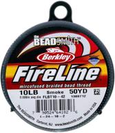 🔥 fireline braided bead thread by beadsmith | 10 lb, 50 yards | smoke grey logo