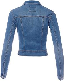 img 3 attached to Классический стрейч-пиджак FashionMille для женщин FWJ1029 DK DENIM M для пальто, курток и жилеток.