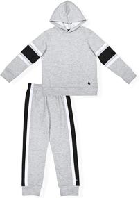 img 4 attached to Cheetah Boys Fleece Hoodie and Sweatpants Set - 2 Piece Sweatsuit