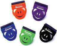 🎉 protective smiley privacy web cam covers with screen cleaner - 5 pack, assorted colors - ideal employee appreciation & recognition gift from cheersville logo