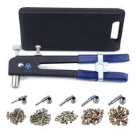 muzata hand rivet tool nut setter kit: high-performance heavy duty thread blind riveting tools with wrench nut sert, 5pc metric mandrels and 100pc m3/m4/m5/m6/m8 rivnuts, complete with rugged carrying case rk01 logo