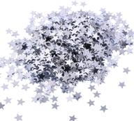 ✨ shimmering silver graduation star confetti: perfect for graduation party & wedding decorations - eboot metallic foil stars sequin, 30g/1oz logo