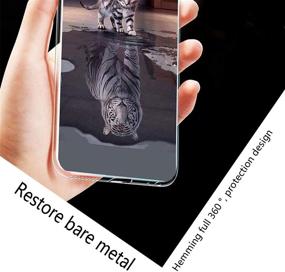 img 3 attached to LG K31 Rebel Phone Case - Clear Soft TPU Shell with Tempered Glass Screen Protector - Cat or Tiger Design