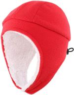 🧢 boys' accessories: home prefer knitted little earflaps logo