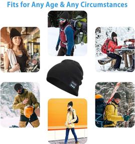 img 3 attached to 🎧 MISERWE Wireless Beanie Hat V5.0 - Unisex Men's Sports Hat with Bluetooth Headphones - Winter Outdoor Sports Knit Cap