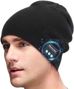 img 4 attached to 🎧 MISERWE Wireless Beanie Hat V5.0 - Unisex Men's Sports Hat with Bluetooth Headphones - Winter Outdoor Sports Knit Cap
