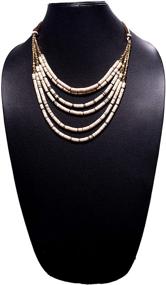 img 1 attached to Multilayer Graduated RICHERA Sequence Necklace: Stylish Jewelry for Women and Girls