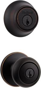 img 4 attached to 🔒 Kwikset 690 Cove Entry Knob and Single Cylinder Deadbolt Combo Pack in Venetian Bronze - Optimal Security and Style