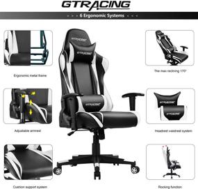 img 3 attached to 🏎️ GTRACING Gaming Chair Racing Office Computer Ergonomic (Orange): Enhance your gaming experience with ultimate comfort and style