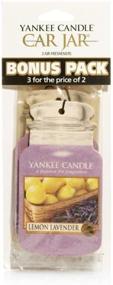 img 1 attached to 🍋 Lemon Lavender Yankee Candle Classic Car Jar Air Freshener - Single Unit