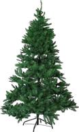 🎄 sunnydaze 6-foot unlit artificial christmas tree with hinged branches - faux tannenbaum tree - metal stand included - indoor holiday decoration - easy 2-piece assembly - green логотип