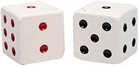 img 2 attached to 🎲 CG SS-CG-20725, Multicolor Dice Salt and Pepper Shakers Featuring Black and Red Spots