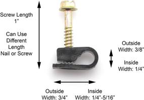 img 1 attached to 🔌 The CIMPLE CO - Одиночные клипсы для коаксиального кабеля, Cat6, Клипсы для электрического провода: 100 штук в мешке для надежной установки.