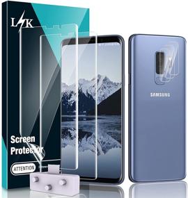 img 4 attached to 📱 Премиум LϟK набор защитных пленок для экрана и объектива для Samsung Galaxy S9 Plus | Точное выравнивание, полное покрытие, совместимость с чехлом