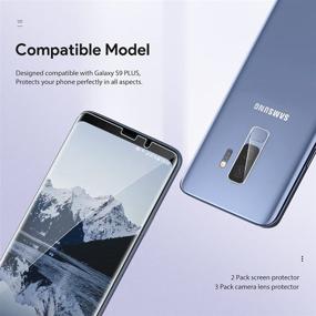 img 2 attached to 📱 Премиум LϟK набор защитных пленок для экрана и объектива для Samsung Galaxy S9 Plus | Точное выравнивание, полное покрытие, совместимость с чехлом