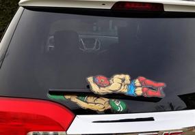 img 1 attached to 💥 WiperTags Luchador Wrestling Cover: Add a Fun Decal to Your Rear Vehicle Wipers!