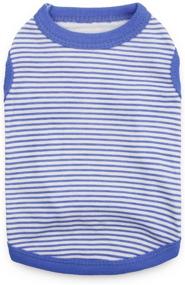 img 4 attached to 👕 DroolingDog Striped Cotton T Shirt: Stylish and Comfortable Pet Clothes