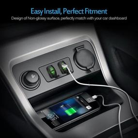 img 3 attached to 🔌 MICTUNING Universal USB Charger Socket with Dual Switch Rocker Style, Green LED Light, Ideal for Car, Boat, Trucks, RV - Power Outlet for All USB Devices