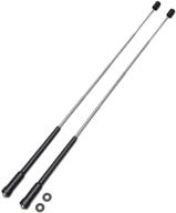 📡 yxisn5 walkie talkie antenna - na-771r 16-inch retractable vhf/uhf dual band antenna (2 pack), compatible with baofeng uv-5r uv-82 f8hp - sma-female connector logo