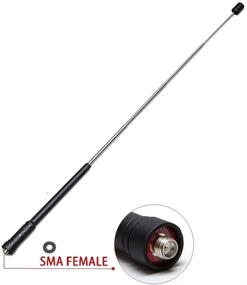 img 2 attached to 📡 Yxisn5 Walkie Talkie Antenna - NA-771R 16-Inch Retractable VHF/UHF Dual Band Antenna (2 Pack), Compatible with Baofeng UV-5R UV-82 F8HP - SMA-Female Connector