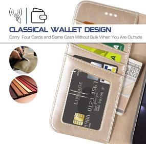 img 2 attached to Arae Wallet Case For IPhone XR PU Leather Flip Case Cover [Stand Feature] With Wrist Strap And [4-Slots] ID&Amp