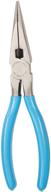 🔷 channellock 317 8-inch long nose pliers - crosshatch jaw, knife and anvil cutter, comfort grips | high carbon steel, rust prevention coating - blue logo