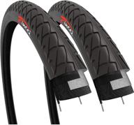 🔥 premium fincci pair 26 x 1.95 inch foldable slick tires: ideal for road, mountain, and hybrid bikes - pack of 2 logo