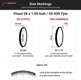 img 2 attached to 🔥 Premium Fincci Pair 26 x 1.95 Inch Foldable Slick Tires: Ideal for Road, Mountain, and Hybrid Bikes - Pack of 2