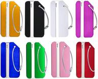 aluminum luggage baggage suitcase rainbow logo