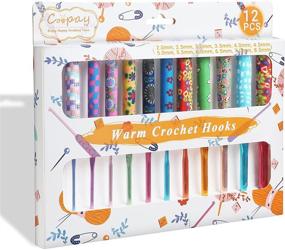 img 4 attached to 🧶 Coopay Warm Crochet Hooks Plus for Crochet Gifts - 12PCS 2mm-8mm(B-L) Crochet Kit - Ergonomic Soft Grip Crochet Needles for Crocheting Art Yarn Craft - Essential Knitting & Crochet Supplies