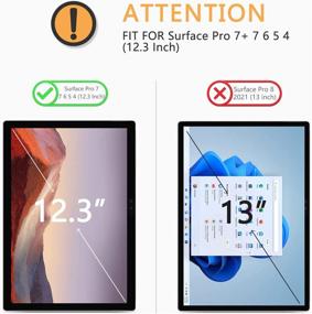 img 3 attached to OMOTON Tempered Glass Screen Protector for Surface Pro 7 Plus/7/6/5/4 - High Responsiveness, Scratch Resistance, and HD Clarity