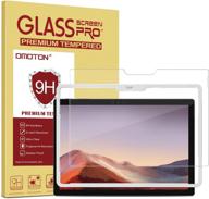 omoton tempered glass screen protector for surface pro 7 plus/7/6/5/4 - high responsiveness, scratch resistance, and hd clarity logo