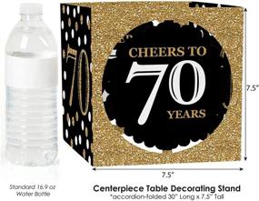 img 1 attached to 🥳 Sparkling Gold Centerpiece Kit for a Memorable Adult 70th Birthday Party: Big Dot of Happiness Birthday Décor
