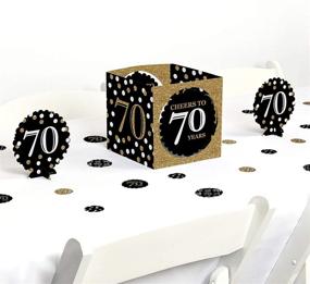 img 4 attached to 🥳 Sparkling Gold Centerpiece Kit for a Memorable Adult 70th Birthday Party: Big Dot of Happiness Birthday Décor