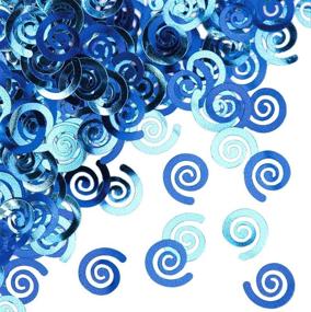img 2 attached to 🎉 Vibrant True Blue Swirl Foil Confetti by Creative Converting: Add a Pop of Color to Your Celebrations