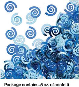 img 1 attached to 🎉 Vibrant True Blue Swirl Foil Confetti by Creative Converting: Add a Pop of Color to Your Celebrations