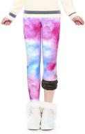 👖 slaixiu leggings fleece printing gp777 3p b 130: stylish girls' clothing for cozy comfort logo