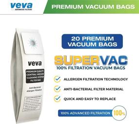 img 3 attached to 🔋 VEVA Premium SuperVac 20-Pack Gallon Bags - Compatible with Nutone 391 Central Vac Vacuum Cleaners - Replacement Models CV350, CV352, CV353, CV450, CV653, CV750